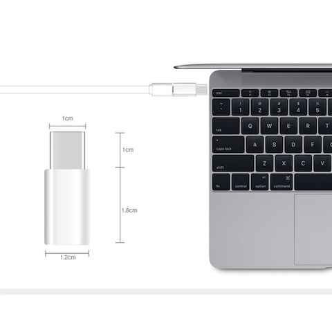 Generic - USB Type-C Male to Micro USB Micro USB Connector USB-C Adapter - White