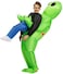 Aiwanto Alien Costume Party Fancy Dress Cosplay Outfit Green Alien Carrying Human Costume Inflatable Party Decoration Funny Costume(Adult)