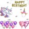 Samdone Other Unicorn Party Supplies And Decorations Set - With Glitter Unicorn Headband Unicorn Balloons Gold Happy Birthday Banner Latex &amp; Foil Balloons 26 Piece Unicorn Theme Decor Pack
