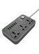 LDNIO 3 AC Socket USB Charger Black/Grey