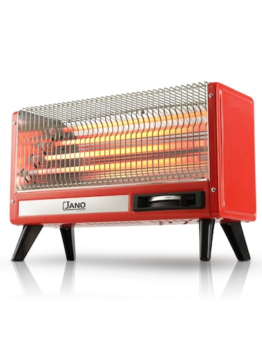 جانو دفاية كهربائية 4 عناصر كوارتز، 2400 واط، JN07004، أحمر