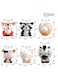 Generic 6 Pcs Cute Succulent Planter, Succulent Pots With Drainage Hole Flower Plant Pot Cartoon Ceramic Tiny Pot For Indoor Mini Flower Planters Cactus Container Set Of 6