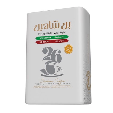 Shaheen Light Turkish Coffee with Cardamom - 200 gram