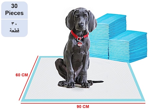30-Pieces Packed in 3 Pouches Cherry Medical Supply 60 cm x 90 cm XL Pet Training Pads &amp; Puppy Pads