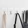 YJBABY 10 Punch-Free Strong Adhesive Hooks, Strong Transparent Suction Cup Sucker Wall Hooks, White