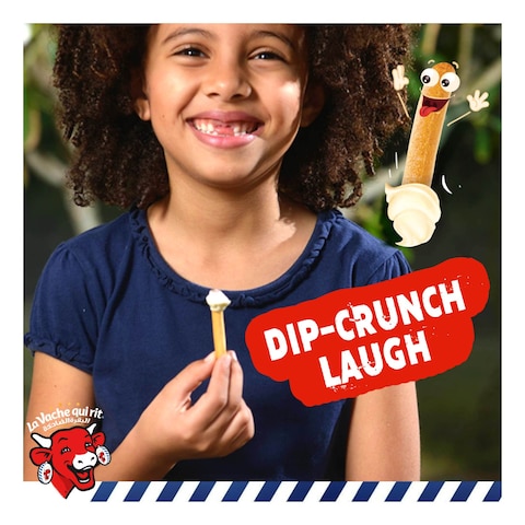 La Vache Qui Rit Dip &amp; Crunch Cheese And Breadstick Snack 8 Pieces 280g