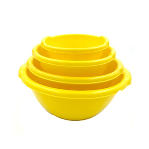 Plastic Bowl Set Of 4 Pieces Assorted Colors