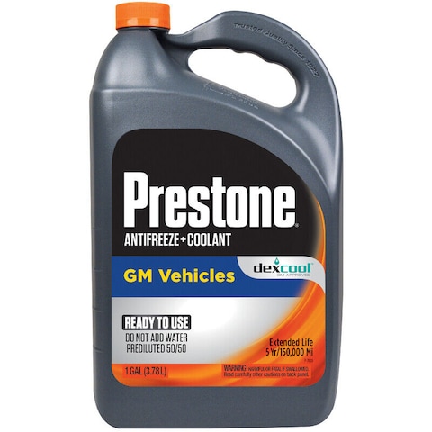 Prestone Dex-Cool Antifreeze / Coolant for GM Vehicles 50/50 PREMIXED (Red) - 1 Gallon