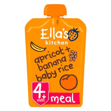Ellas Kitchen Banana And Apricot Baby Rice Food Puree 120G