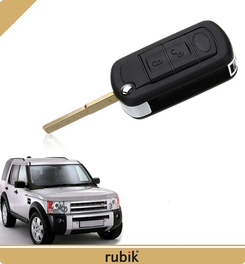 Rubik 3 Buttons Replacement Remote Control Cover Uncut Key FOB Case Shell for Land Rover LR3 Discovery Range Rover Sport Flip Keyless Entry Car Key Fob Cover