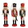 Christmas Magic Christmas Tree Nutcracker Doll for Decoration 3-Pieces- 15 cm Size- Multicolor