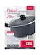 Delcasa Aluminum Casserole With Lid Black/Clear 30centimeter