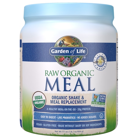 Garden Of Life Raw Organic Meal Shake And Meal Replacement Vanilla Powder 474g