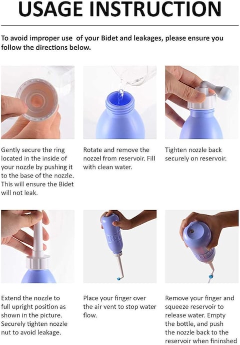 650 ml Large Portable shattaf Bidet Bottle Handheld Travel Toilet shataf Hand Spray Seat WaterBlue, Type : BidetMaterial : Plastic