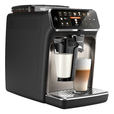 Philips 5400 Series Fully Automatic Espresso Machine With LatteGo EP5447/90 Black 1500W