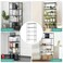 HEXAR&reg; 5-Tier Wire Storage Shelving Rack Heavy Duty Metal Organizer Wire Rack with Leveling Feet Adjustable Shelves for Home, Bathroom, Kitchen, Office, Garage 5 Shelves Metal Storage Rack (SILVER)