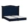 In House Al Dimashqi Linen Bed Frame - Single - 200x120cm - Dark Blue