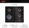 AEG Gas Hob Built-In, 60cm 4 Burner, Glass Finish, HKB64450NB, Made In Italy (1 Year Warranty)