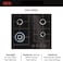 AEG Gas Hob Built-In, 60cm 4 Burner, Glass Finish, HKB64450NB, Made In Italy (1 Year Warranty)
