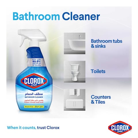 Clorox Bathroom Spray Cleaner Bleach Free 750ml