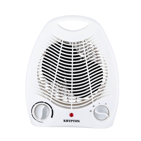 Krypton Fan Heater With 2 Heating Powers, KNFH6360, Cool/Warm/Hot Wind Selection, Adjustable Thermostat, Overheat Protection, Power Light Indicator, Carry Handle