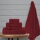Comfy 6 Piece Highly Absorbent Combed Cotton 550 GSM Hotel Quality Towel Set - Red