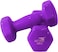Vinyl Dumbbells EM-9219-2 Set of 2 Non-Slip 2KG Each for Strength Training &amp; Home Gym