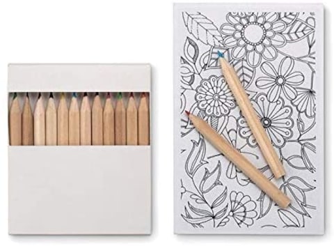 Other Drawing Set With 10 Cards And 12 Coloured Pencils, Drawing Card, Colour Pencils