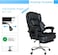 Karnak Executive Office Gaming Chair PU Leather 360 Swivel Desk Chair, High Back &amp; Adjustable Height Computer Table Chair, Soft Foam Gaming Study Chair Lumbar Support With Footrest (Black)