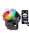 Generic LED Mini Crystal Disco Ball Light Black 8.3X9Centimeter