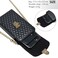 New Ladies Multifunctional Crossbody Vertical Mini Shoulder Bag/Mobile Phone Bag/Crocodile Pattern Coin Purse Black