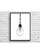 Spoil Your Wall Vintage Print Wall Art Of Bulb Frame White/Black 40x55cm