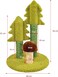 Cat Scratching Post, Christmas Tree and Mushroom Shaped Scratching Post, Natural Scratching, Cat Play, Cozy Cat Scratching, Light Green and Dark Brown Color, 56 cm height