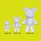 DUBAI DRIP ART XXL 53 cm POURING PAINT SET COOL BEAR MONEY SAVER FIGURE White, Black, Blue-Green, Fluorescent-Pink, Orange, Dark-Blue