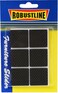 ROBUSTLINE FURNITURE LEG PROTECTOR PADS (FELT PADS) SELF ADHESIVE ANTI SLIP BUMPER SQUARE (EVA PAD) BLACK 30MMX30MM  9PCS/CARD