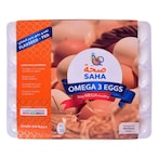 Buy Saha Omega3 Medium White/Brown Eggs 30 PCS in UAE