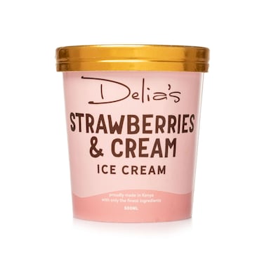 Delia&#39;s Strawberry And Cream All Nature Ice Cream 500ml
