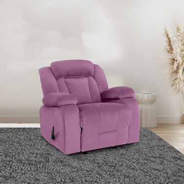 إن هاوس كرسي استرخاء ثابت منجد بالمخمل - بنفسجي فاتح - NZ50