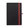 Santhome Classic Lined Notebook | A5, Hardcover, Ruled Paper Notebooks, Writing Pads, Dairy - 192 Pages (Black/Orange)