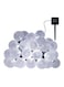 Generic - 20 Leds Crystal Ball Solar Lamp String Lights White