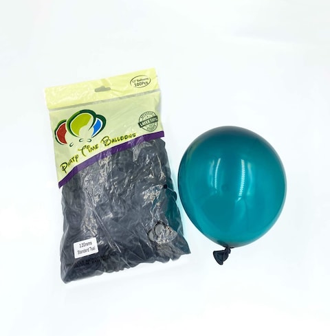 Party Time 100-Pieces 12&quot; Standard Teal Latex Balloons For Birthday Wedding Baby Shower Anniversary Decorations - Party Supplies