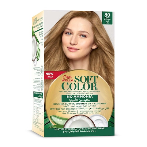 Buy Wella Kit Soft Hair Color 80 Light Blonde in Saudi Arabia