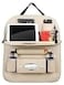 Doreen Car Seat Back Organizer Foldable Car Dining Table Holder, Bottles Umbrella Tissue Box Holder Vehicle Storage Bag(Beige)(GC2047A)