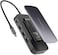 Powerology USB-C Hub &amp; SSD Drive 256GB PD 100W USB Hub Gray 625 MB/s, x1 USB-C Power Delivery, x1 Micro SD Card Slot, 4K@60Hz HDMI (PWSDHB256) (256GB)