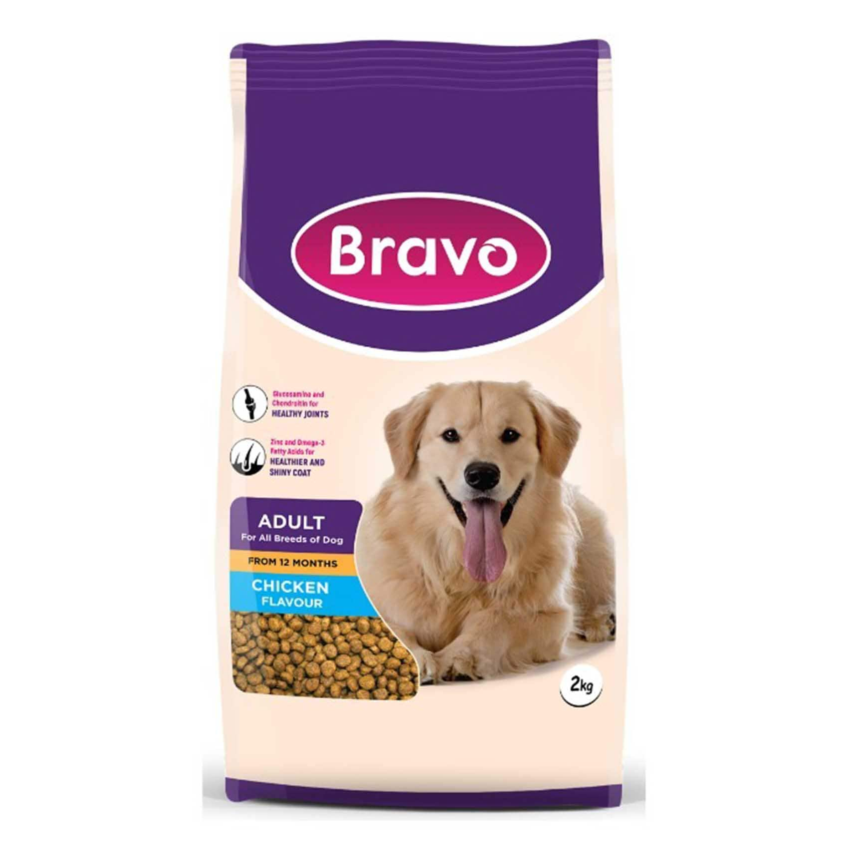 Buy Bravo Chicken Flavour Adult Dog Food 2Kg Online Carrefour Kenya