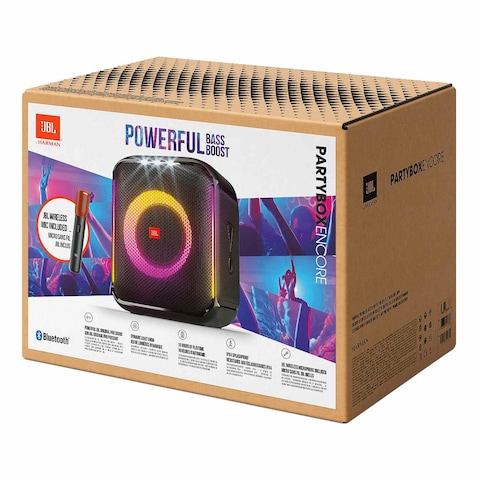 JBL Partybox Encore Portable Speaker With Mic Black