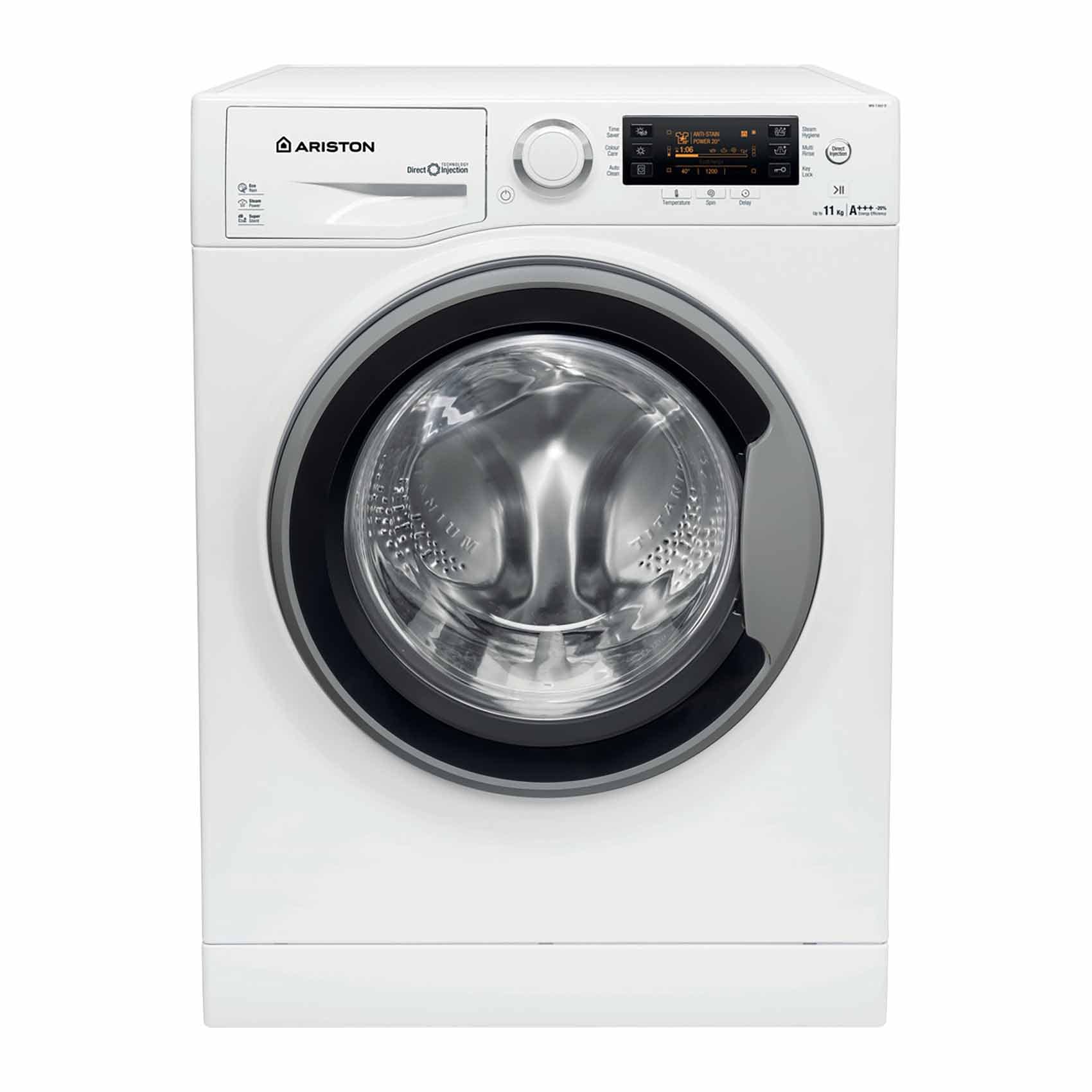Buy Ariston Front Loading Washing Machine, 11 KG, 1600 RPM, White ...