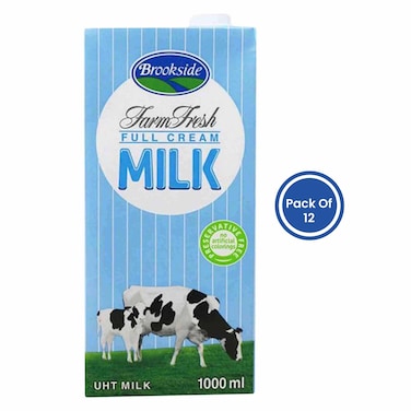Brookside Whole Milk 1L X Pack Of 12  Long Life