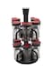 Generic 12-Piece Spice Jar With Rack Set Clear/Black/Red