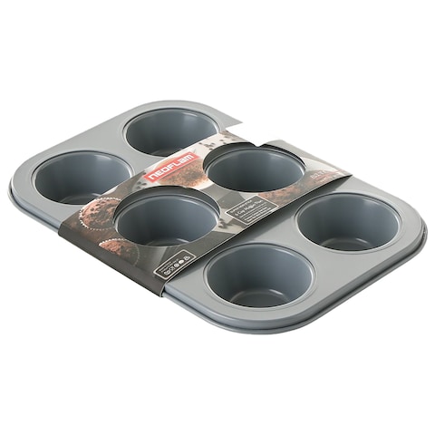 Neoflam Muffin Mold - 6 Cavities - Grey
